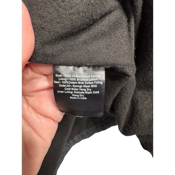 Nicholas K x Free People Byard Trench Coat with Waxed Cotton Size XS Like New - Picture 15 of 16